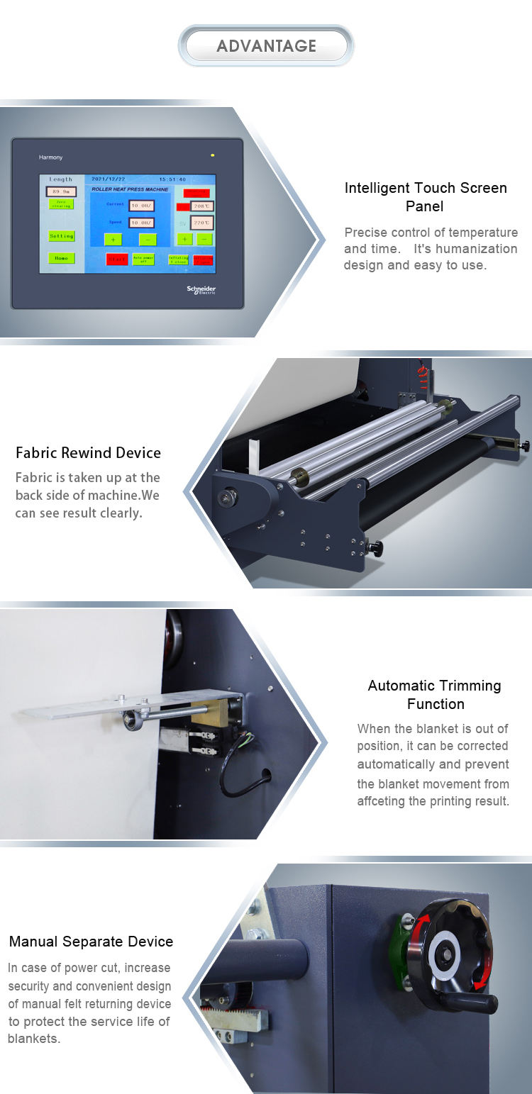 China Factory Roller Heat Presser Fabric Calander Machine For T-shirt